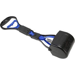 Scooper, Long Handle Dog Poop Scooper, Foldable Dog Pooper Scooper Portable Dog Poop Pick up Tool with Unbreakable Material Double Spring for Yard Grass Dirt Gravel