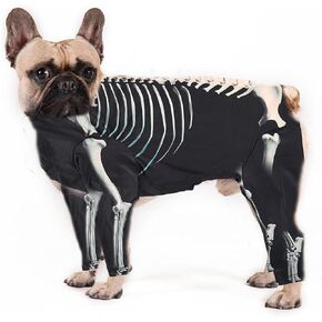 Halloween Dog Costumes, Dog Jumpsuit Halloween Skeleton Costumes Cosplay Sweatshirt, Funny Dress Up Apparel Clothes for Large Dogs 3XL