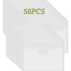 BAOFALI 100 Pcs 7.5x5.5inch Stamp & Die Storage Pockets Resealable Clear Plastic Seal Bags Storagefor Cutting Dies Stamp Crafts for DIY Scrapbooking Paper Card Craft Cutting Dies Storage