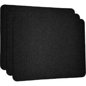 3-Pack Mouse Pads, Non-Slip Rubber Base, Waterproof Smooth Surface for Office, Home & Gaming, 10.3 x 8.4 inches, Black