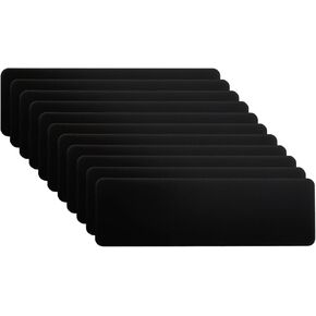 PATIKIL 3x1 Inch Anodized Aluminum Sheet Metal, 11 Pack Self Adhesive Laser Plates Engraving Blanks 1MM Thin for Crafting DIY House, Black