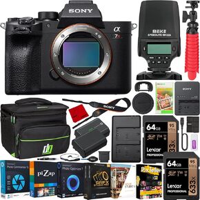 Sony a7R IV Full Frame Mirrorless Camera Body ILCE-7RM4A/B Filmmaker's Bundle Including DJI RS 3 Mini Gimbal Stabilizer Kit + Deco Gear Photography Backpack + 64GB High Speed Card & Software