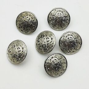 25PC Sewing Metal Buttons with Shank Buttons for Clothing DIY Sewing Scrapbooking Crafts Decorations - Black 20mm