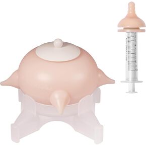 Doggiema Puppy Feeder Puppy Milk Feeder Puppy Nursing Station Puppy feeders for Multiple Puppies Puppy Milk replacer Dongdong pet (S Size Bowl (Kitten/Toy Puppy), White)
