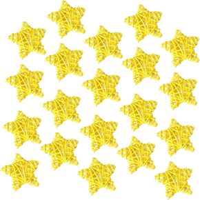60 Pcs Pentagram Living Room Accessories Christmas Tree Star Dinning Table Decor Star Hanging Decoration House Decorations for Home Decor for Home Rattan Decorative Ball Mini 3D