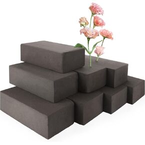 10 قطع من مكعبات الرغوة الزهرية من GBACHOOSE، 9x4x2.5 بوصة من الطوب الإسفنجي الأسود للزهور الطازجة والاصطناعية، كتل الستايروفوم للمزارعين