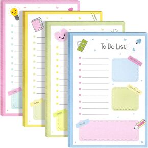 Mr. Pen- to Do List Sticky Notes, 4"x6", 4 Pads, 200 Sheets, School Style, to Do List Notepad, Lined Sticky Notes, to Do List Planner, Daily to Do List Notepad, to Do Notepad, Todo List Notepad