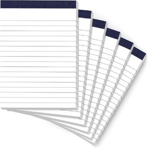 Small Note Pads 4x6 Mini Notepads 4x6 Lined Writing Pads of Paper 4x6 Memo Pads 4x6 Small Paper Pads 4 x 6 Scratch Pads 4x6 Server Pads 4x6 Small Pocket Notebook 6 Pack Server Note Pads 30 Sheets/Pad