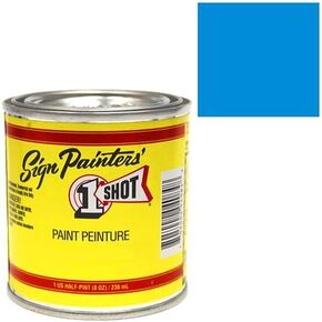 1-Shot Lettering Enamel - Process Blue 1/2pint