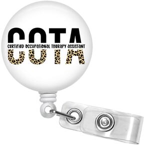 Certified Occupational Therapy Assistant Badge Reel, COTA, Retractable Badge Holder, id Holder, id Badge Reel #244