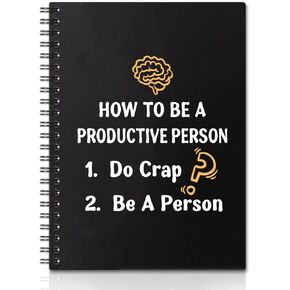 كيف تكون شخصًا منتجًا غلافًا صلبًا من رقائق الذهب 160 صفحة، دفاتر ملاحظات حلزونية، هدية مضحكة لعمال مكان العمل، هدية عيد الشكر لزملاء العمل، هدية عمل جديدة لزملاء العمل من النساء والرجال in Kuwait