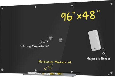 TOWON 36 x 24 Inch Glass Calendar Dry Erase Board for Wall, Magnetic Whiteboards Calendar, White Board Calendar Dry Erase for Wall, Monthly Planner Whiteboard Set, 3 x 2 Ft in Saudi Arabia