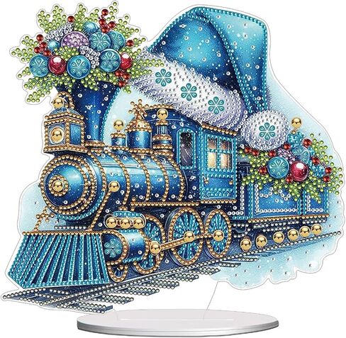 ARTopet DIY Diamond Desktop Ornaments Christmas Snowman Diamond Art Painting Tabletop Ornaments Single Sided Diamond Design Home Decor-Snowman04 in Kuwait