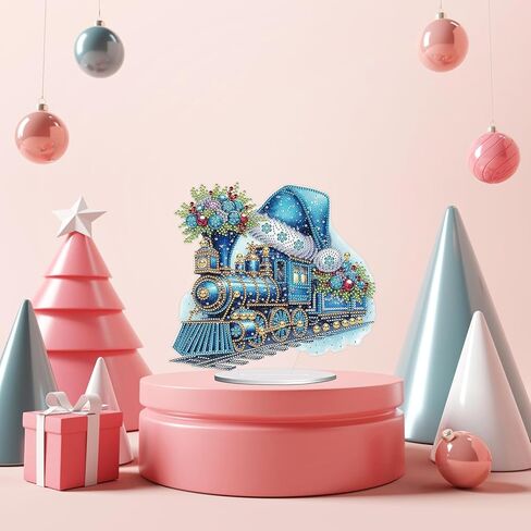 ARTopet DIY Diamond Desktop Ornaments Christmas Snowman Diamond Art Painting Tabletop Ornaments Single Sided Diamond Design Home Decor-Snowman04 in Kuwait