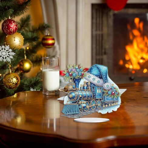 ARTopet DIY Diamond Desktop Ornaments Christmas Snowman Diamond Art Painting Tabletop Ornaments Single Sided Diamond Design Home Decor-Snowman04 in Kuwait