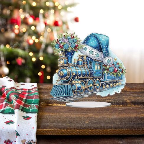 ARTopet DIY Diamond Desktop Ornaments Christmas Snowman Diamond Art Painting Tabletop Ornaments Single Sided Diamond Design Home Decor-Snowman04 in Kuwait