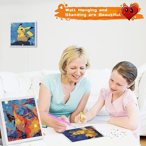 Gearock 4 Pack Anime Diamond Painting Kits for Adults Beginner, Starry Night 5D DIY Cute Cartoon Small Diamond Art Kits for Birthday Halloween Christmas Gifts, Big Gem Art Kits, 6x6 Inch in Saudi Arabia