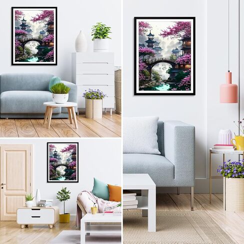 MXJSUA Diamond Painting Kits for Adults, 5D Diamond Art Kits for Beginners, DIY Full Drill Picture with Diamond for Home Wall Decor, 12x16 Inch - Scenery in Saudi Arabia