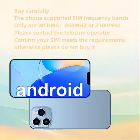 Unlocked Phone，s22u，Android Smartphone ，Front and Rear Camera，1GB RAM 16GB ROM，Only Supports Dual SIM Card Frequency Band of 3GWCDMA ：850/2100MHZ，6.11 inch Screen(5Black) in Saudi Arabia