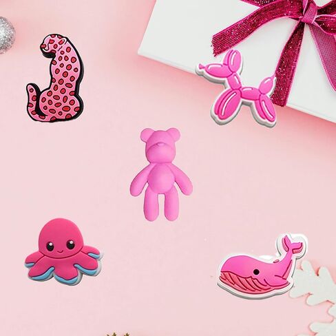 25 قطعة زينة وردية ساحرة لإكسسوارات السدادات دبابيس للفتيات والنساء هدايا وردية لطيفة، إكسسوارات زينة أحذية وردية in Kuwait