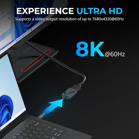 SABRENT 4K USB Type-C to HDMI Adapter - Plug-and-Play, 4K@60Hz, HDR10/Dolby Vision Support, Compatible with Laptops, Tablets, Smartphones, and Gaming Devices - Portable Aluminum Design (DA-CH4K) in Saudi Arabia