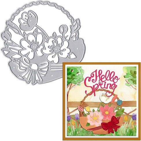 Hying Butterfly Wreath Frame Cutting Dies for Card Making, Floral Butterfly Die Cuts Circle Background Dies Stencils Embossing Template for Craft Scrapbooking DIY Photo Album Decorations in Kuwait