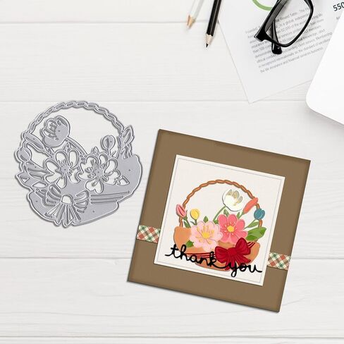 Hying Butterfly Wreath Frame Cutting Dies for Card Making, Floral Butterfly Die Cuts Circle Background Dies Stencils Embossing Template for Craft Scrapbooking DIY Photo Album Decorations in Kuwait