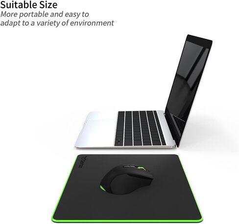Metal Aluminum Mouse Pad Premium Hard Double Side Waterproof Ultra Smooth Office Supplies Blap Mousepad Fast and Accurate Control for Office and Game Laptop (Black, 11.81X9.45in) in Saudi Arabia