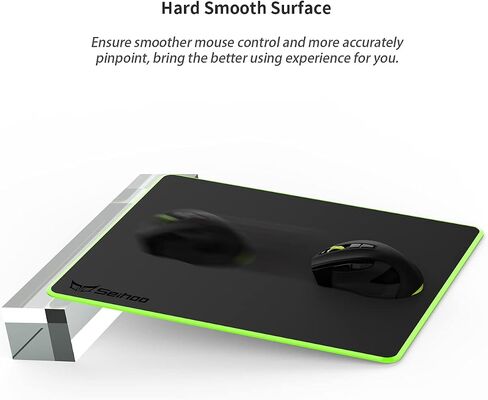 Metal Aluminum Mouse Pad Premium Hard Double Side Waterproof Ultra Smooth Office Supplies Blap Mousepad Fast and Accurate Control for Office and Game Laptop (Black, 11.81X9.45in) in Saudi Arabia
