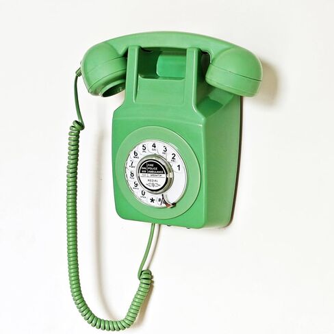 Retro Landline Telephone, Artisam Classic Corded Wall Phone, Vintage Old Fashion Wall Mount Rotary Dial Phone with Redial Function for Home Office Hotel School in Saudi Arabia