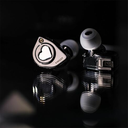 Linsoul SIMGOT EW300 1DD+1Planar+1PZT Hybrid Driver IEMs, Standard Edition | HiFi Wired Earbuds, Gaming Earbuds with Detachable Nozzles, Silver-Plated OFC In Ear Monitor Cable for Audiophile Musician in Kuwait