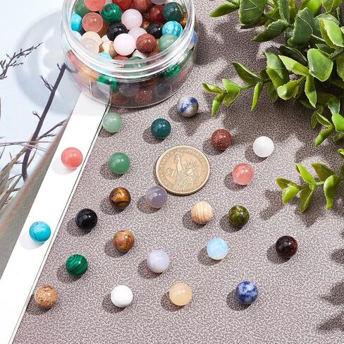 NBEADS 100 PCS Random Mixed Color No Hole Undrilled Natural Gemstone Beads, Synthetic Loose Beads Stone Charms for DIY Jewelry Making in Saudi Arabia