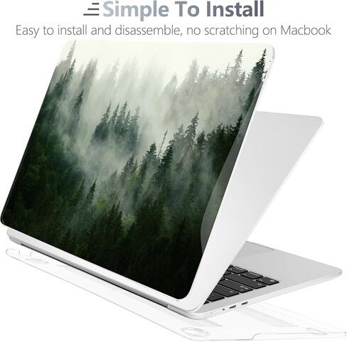 Batianda Case for 15-inch MacBook Air 2024 M3 2023 M2 Chip Model A3114/A2941, Unique Designed Protective Plastic Hardshell & Keyboard Cover -Durable Scratch-Resistant, Scientific Formula in Kuwait