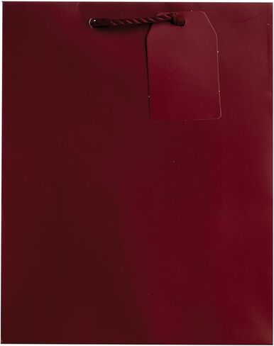 Jillson Roberts 6-Count Medium 8" x 10" x 4" All-Occasion Gift Bags Available in 20 Solid Colors, Burgundy Matte in Saudi Arabia