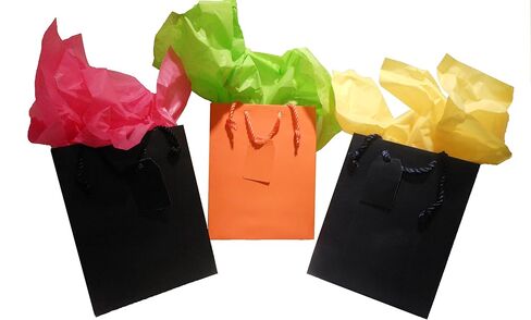 Jillson Roberts 6-Count Medium 8" x 10" x 4" All-Occasion Gift Bags Available in 20 Solid Colors, Burgundy Matte in Kuwait
