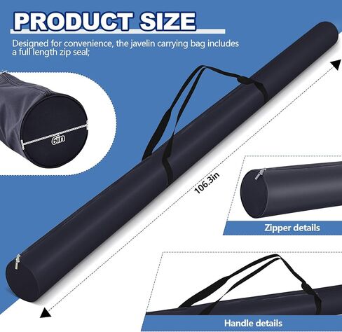 Summer Javelin Carrying Bag Heavy Duty Polyester Fabric Javelin Bag for Track and Field Throwing Equipment, Hold Up to 10 Javelins in Saudi Arabia
