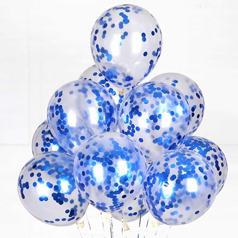 Orange Purple Confetti Balloons 25 Pcs, 12 Inch Thickened Clear Latex Balloon with Confetti Inside for Halloween Party Decorations Birthday Baby Shower Bridal Shower Decoration Supplies in Kuwait