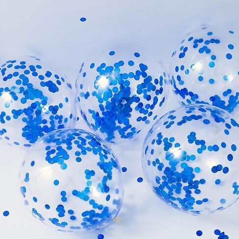 Orange Purple Confetti Balloons 25 Pcs, 12 Inch Thickened Clear Latex Balloon with Confetti Inside for Halloween Party Decorations Birthday Baby Shower Bridal Shower Decoration Supplies in Kuwait