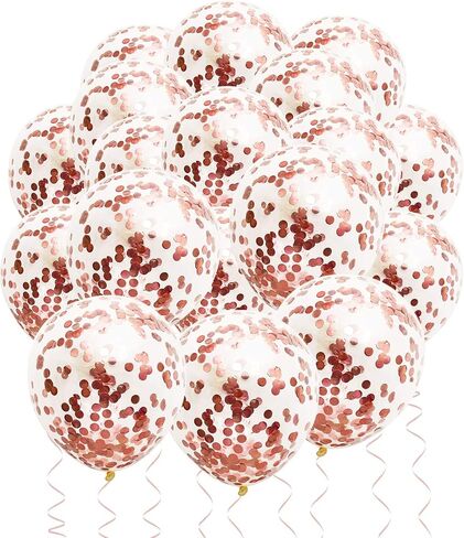 Orange Purple Confetti Balloons 25 Pcs, 12 Inch Thickened Clear Latex Balloon with Confetti Inside for Halloween Party Decorations Birthday Baby Shower Bridal Shower Decoration Supplies in Kuwait