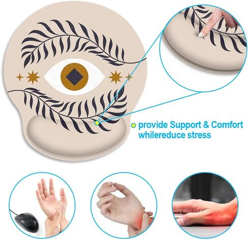 Britimes Ergonomic Mouse Pad with Wrist Support Pink Human Skeleton Skull Non-Slip Rubber Base Mousepad for Home Office Gaming Working Computers Laptop Easy Typing & Pain Relief in Kuwait