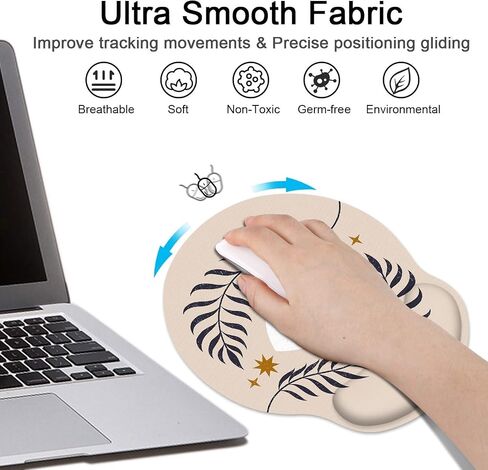 Britimes Ergonomic Mouse Pad with Wrist Support Pink Human Skeleton Skull Non-Slip Rubber Base Mousepad for Home Office Gaming Working Computers Laptop Easy Typing & Pain Relief in Kuwait