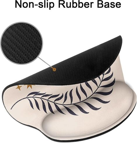 Britimes Ergonomic Mouse Pad with Wrist Support Pink Human Skeleton Skull Non-Slip Rubber Base Mousepad for Home Office Gaming Working Computers Laptop Easy Typing & Pain Relief in Kuwait
