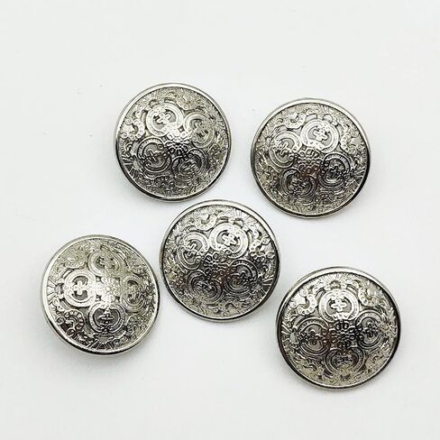 25PC Sewing Metal Buttons with Shank Buttons for Clothing DIY Sewing Scrapbooking Crafts Decorations - Black 20mm in Kuwait
