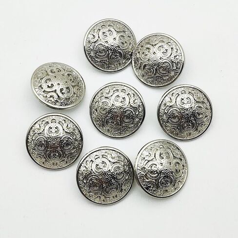 25PC Sewing Metal Buttons with Shank Buttons for Clothing DIY Sewing Scrapbooking Crafts Decorations - Black 20mm in Kuwait