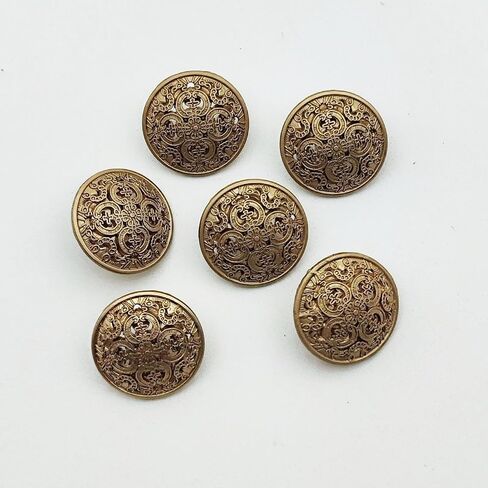 25PC Sewing Metal Buttons with Shank Buttons for Clothing DIY Sewing Scrapbooking Crafts Decorations - Black 20mm in Kuwait