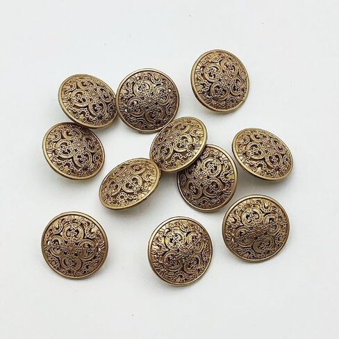 25PC Sewing Metal Buttons with Shank Buttons for Clothing DIY Sewing Scrapbooking Crafts Decorations - Black 20mm in Kuwait
