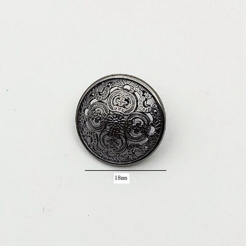 25PC Sewing Metal Buttons with Shank Buttons for Clothing DIY Sewing Scrapbooking Crafts Decorations - Black 20mm in Kuwait