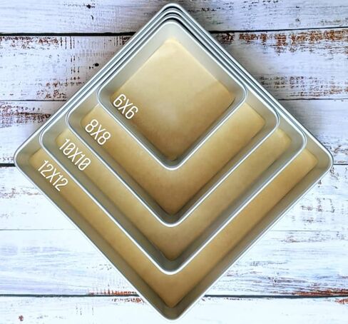 8x8 Parchment Squares (200 sheets) - Unbleached, Non-stick, Pre-cut Parchment Paper - Fits 8x8 Brownie Square Pans and Toaster Oven Trays, and Air Fryer - Great for Wraps, Baking, Roasting in Saudi Arabia