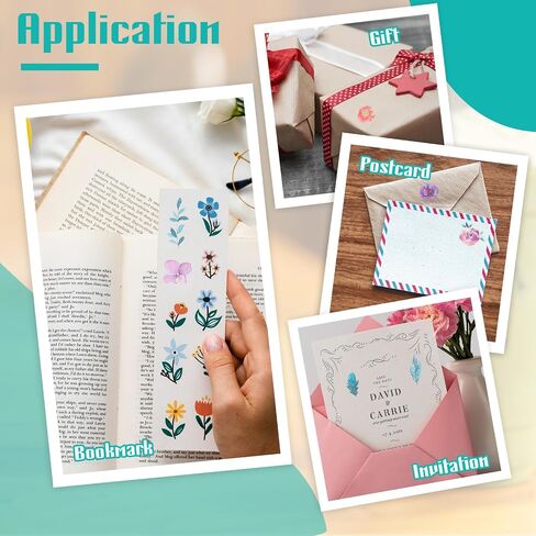 12 Sheets Small Flower Stickers for Scrapbooking Tiny Floral Stickers Small Plant Stickers Leaf Stickers Decorative Leaves Stickers for Journaling, Pressed Sticker, Cute Watercolor Flower Stickers in Saudi Arabia