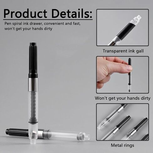 Fountain Pen Screw Ink Drawer Ink Converter Screw-in Style Universal European Standard 2.6mm Converter for Writing and Correction Supplies (20pcs) in Saudi Arabia